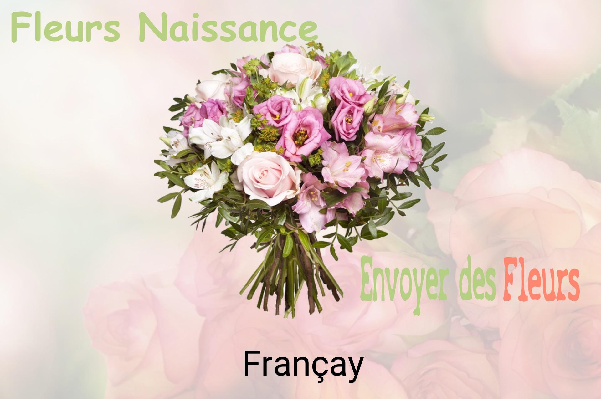 Bouquet de fleurs de naissance livré à Françay